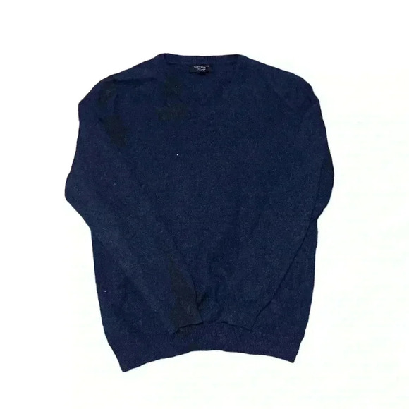 Club Room Luxury‎ 100% Cashmere Navy Blue Pullover Sweater Large - Picture 1 of 1